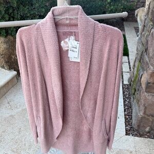 Barefoot Dreams Cozy Chic Lite® Circle Cardi XS Teaberry NWT